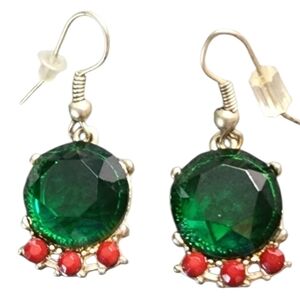 Green Red Elegant Earrings